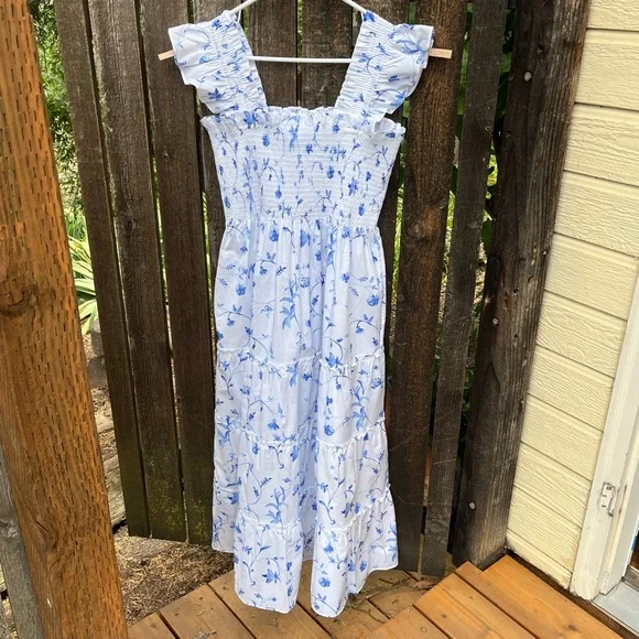Hill House | Dresses | Hill House Home The Ellie Nap Dress Nwot In Blue  Botanical Sz M | Poshmark